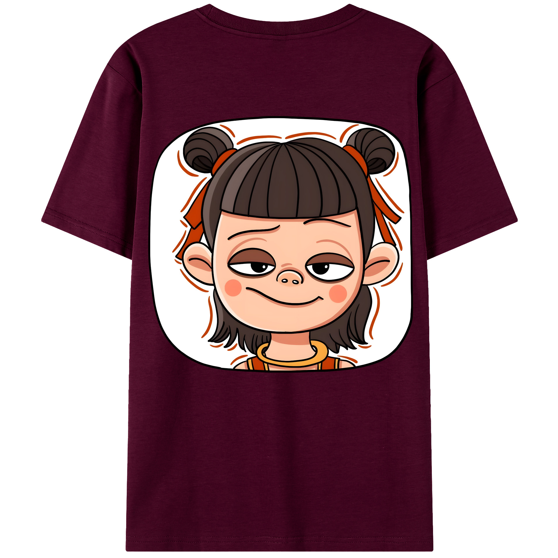 （画像用） Ne Zha 2 ナタ 魔童の大暴れ レディース半袖Tシャツ(バックプリント)